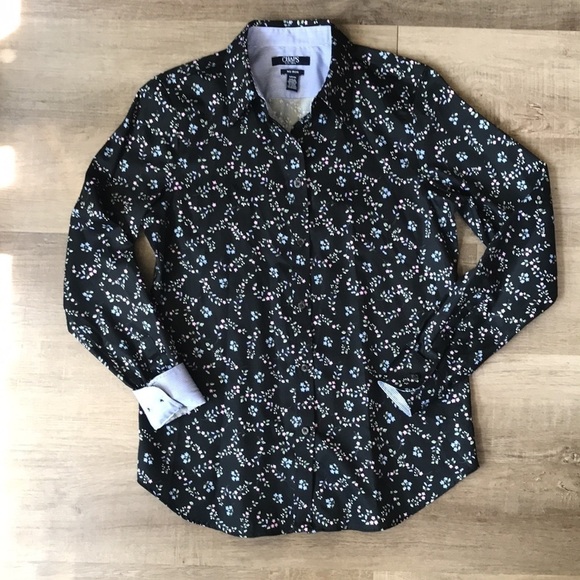 CHAPS no iron ladies button down floral shirt - Picture 5 of 8